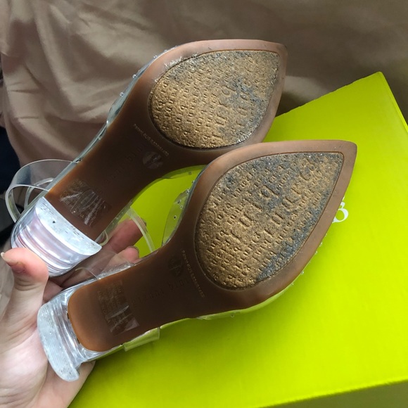 Gianni Bini Clear Rhinestone Studded Heels - Picture 6 of 12